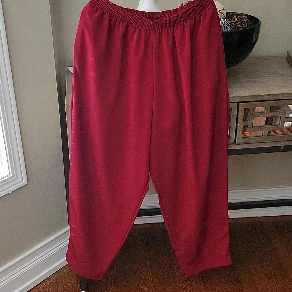 Maggie Sweet Burgundy Pants Size 1X
